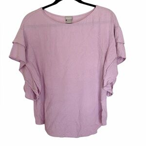 Chico’s Flutter Sleeve Blouse Size 0 (4/6)